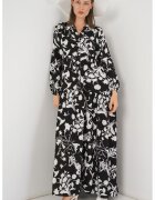 Big Dart Rochie maxi - HiCCUP BDART - inchidere cu nasturi - textil - gri inchis