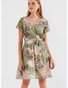 Big Dart Rochie mini dama HiCCUP - textil - imprimeu floral - decolteu in V - multicolor