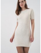 Big Dart Rochie Mini - tricotata - crem - material tricot -