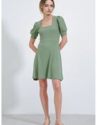 Big Dart Rochie mini tricotata HiCCUP - guler patrat - verde - poliester-lycra