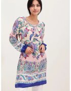 Big Dart Rochie mini viscoza satinata multicolor - Violet