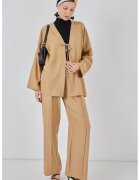 Big Dart Set cardigan si pantaloni largi - HiCCUP BigDart - maro - in
