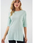 Big Dart Tricou dama HiCCUP - texturat maneca scurta -verde poliester - Verde menta