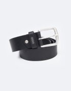 Big Star Curea din piele cu o catarama argintie 906