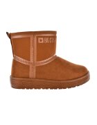 Big Star Ghete de piele intoarsa sintetica fara inchidere - Caramel
