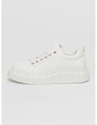 Big Star Pantofi sport de piele ecologica cu logo - Alb optic