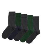 Bjoern Borg Set de sosete lungi - 5 perechi - Verde/Negru