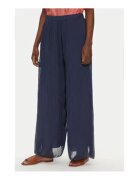 BOMBOOGIE Pantaloni palazzo Dama - Bleumarin - 70% viscoza - 30% matase -