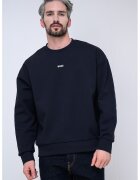 BOSS Bluza de trening cu decolteu la baza gatului si detaliu logo Stenson - Albastru ultramarin