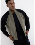 BOSS Bluza de trening cu fermoar si maneci raglan Join - Negru/Verde sparanghel