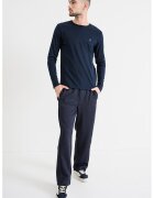 BOSS Bluza din bumbac cu logo Tacks - Bleumarin