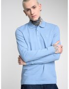 BOSS Bluza polo slim fit Passerby - Albastru pastel