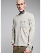 BOSS Bluza regular fit cu decolteu la baza gatului - Bej