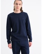 BOSS Bluza relaxed fit cu aspect texturat - Albastru ultramarin