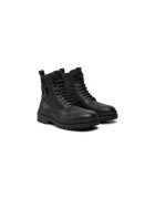 BOSS Bocanci de drumetie barbati 50529188 - Piele naturala - Negru - Negru