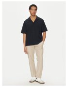 BOSS Camasa barbati bleumarin cu maneca scurta