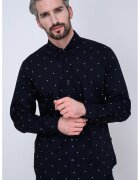 BOSS Camasa cu guler Oxford Rickert - Alb/Bleumarin