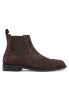 BOSS Cizme scurte barbati piele naturala - maro inchis -