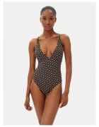 BOSS Costum de baie dama negru/maro