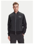 BOSS Geaca bomber barbati negru - material rezistent
