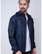 BOSS Jacheta regular fit cu gluga - Bleumarin