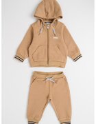BOSS Kidswear Trening din amestec de bumbac cu logo - Bej