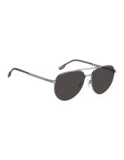 BOSS Ochelari de soare aviator cu rama metalica