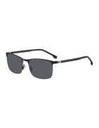 BOSS Ochelari de soare wayfarer cu detaliu cu logo discret - Negru/Argintiu