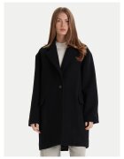 BOSS Palton dama negru - matrial lana