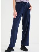 BOSS Pantaloni drepti din amestec de modal - Albastru ultramarin
