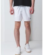 BOSS Pantaloni scurti uni cu buzunare oblice - Alb