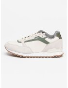 BOSS Pantofi sport cu insertii de piele intoarsa Parkour - Gri deschis/Verde pal/Alb murdar