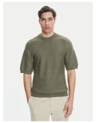 BOSS Pulover barbati verde - cu maneca scurta