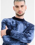 BOSS Pulover din amestec de lana Kradar - Albastru/Bleumarin