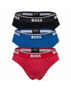 BOSS Set de chiloti cu banda logo in talie - 3 perechi - Rosu/Negru/Albastru