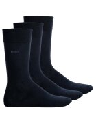 BOSS Set de sosete lungi cu logo - 3 perechi - Albastru inchis