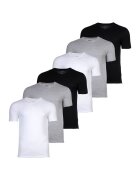 BOSS Set de tricouri cu decolteu in V - 6 piese - Alb/Negru/Gri