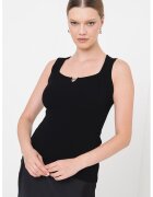 BOSS Top din tricot cu striatii Fiura - Negru