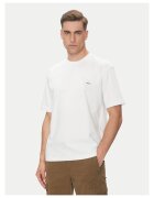 BOSS Tricou barbat alb/albastru - bumbac