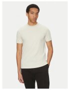 BOSS Tricou barbat ecru - material bumbac