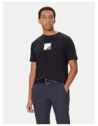BOSS Tricou barbat negru - bumbac - cu imprimeu