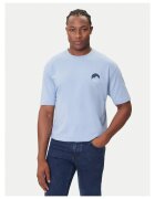 BOSS Tricou barbati albastru - bumbac -