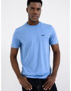BOSS Tricou cu decolteu la baza gatului - Albastru pastel/Albastru glaciar