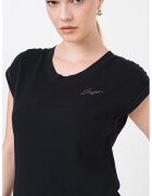 BOSS Tricou cu decolteu rotund Elai - Negru