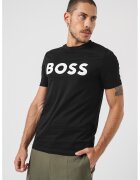BOSS Tricou cu logo Thinking - Negru