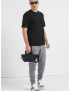 BOSS Tricou din bumbac cu detaliu logo - Negru
