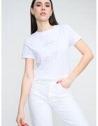 BOSS Tricou din bumbac cu logo - Alb optic