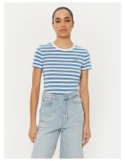 BOSS Tricou - Dungi - Albastru/Alb