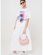 BOSS Tricou lejer cu imprimeu grafic - Alb