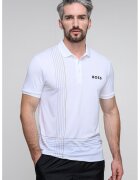 BOSS Tricou polo cu imprimeu logo - Alb optic